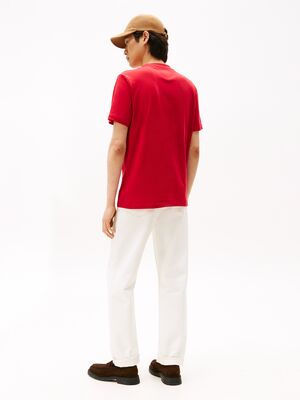 Tommy Hilfiger punainen regular fit t-paita