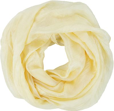 Lasessorin keltainen tuubihuivi