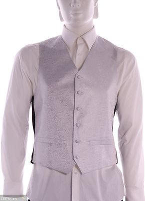 Matex hopeanharmaa kuviollinen juhlaliivi