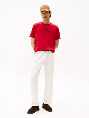 Tommy Hilfiger punainen regular fit t-paita