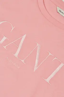 Gant brodeerattu pinkki t-paita