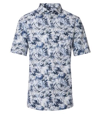 Casamoda comfort fit sinikuvioinen lyhythihainen kauluspaita