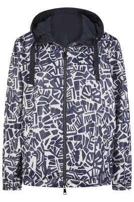 Lebek tummansininen kevättakki kääntötakki mallina