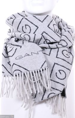 Gant harmaa logo kuviollinen huivi