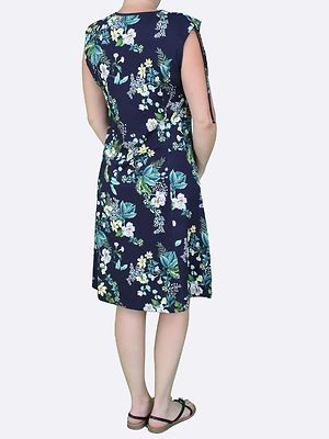 Lea H tummansininen trikoo mekko