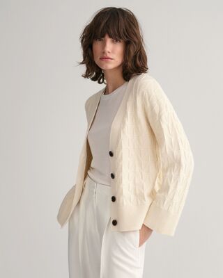 Gant luonnonvalkoinen neuletakki