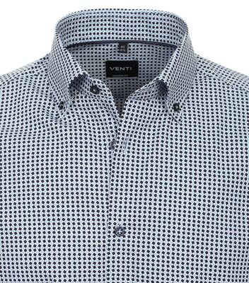 venti sinikuvioinen pitkähihainen modern fit kauluspaita