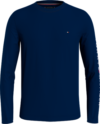 Tommy Hilfiger tummansininen pitkähihainen T-paita
