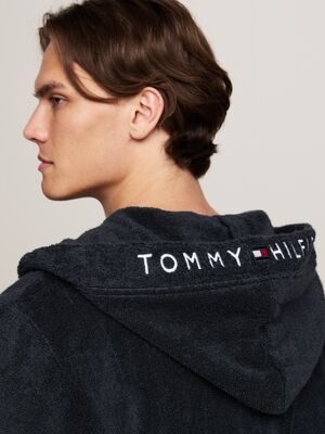 Tommy Hilfiger tummansininen miesten kylpytakki