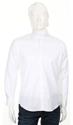 Petrifun normal fit valkoinen pitkähihainen kauluspaita