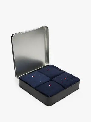 Tommy Hilfiger sininen polvisukka 4kpl/pakkaus