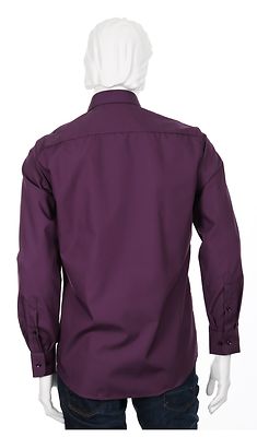 Casamoda luumunvärinen modern fit kauluspaita