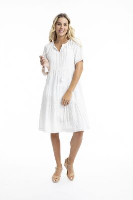 Orientique valkoinen kesämekko