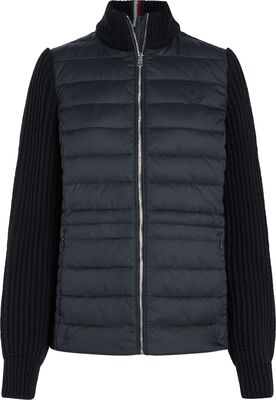 Tommy Hilfiger musta kevytuntuva takki neule hihoilla