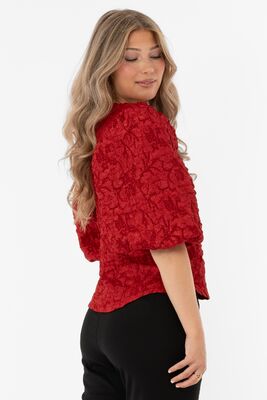 Capri Collection punainen rusetti pusero