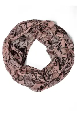 Lasessor roosan sävyinen tuubihuivi