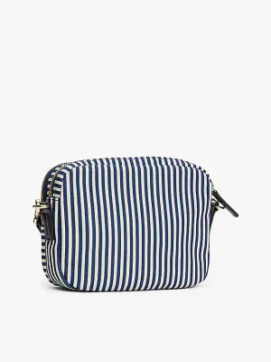 Tommy Hilfiger sinivalkoraidallinen laukku