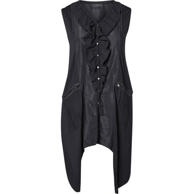 Pont Neuf musta a-linjainen liivi näyttävillä yksityiskohdilla