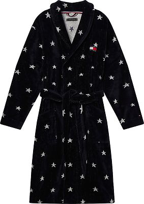 Tommy hilfiger tummansininen tähtikuvioinen kylpytakki