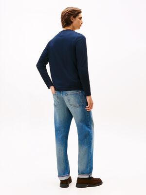 Tommy Hilfiger tummansininen pitkähihainen T-paita