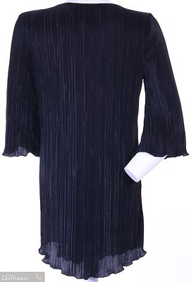 Muoti herrala musta pliseerattu tunika