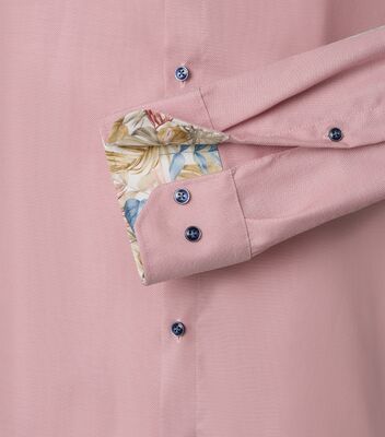 Venti modern fit roosanvärinen pitkähihainen kauluspaita