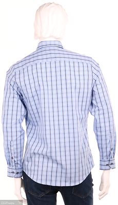 Petrifun sininen ruudullinen modern fit kauluspaita