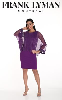 Frank Lyman luumunsävyinen juhlamekko