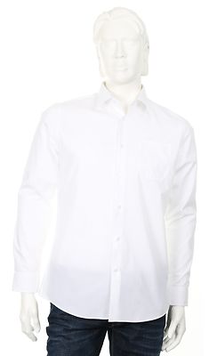 Petrifun valkoinen pitkähihainen easy care kauluspaita B-malli