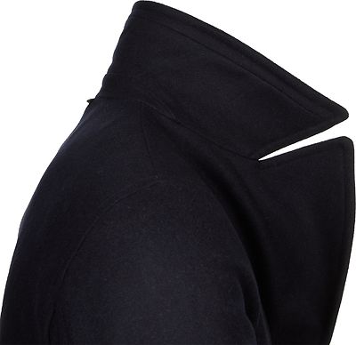 Tommy Hilfiger tummansininen lyhyt villakangastakki