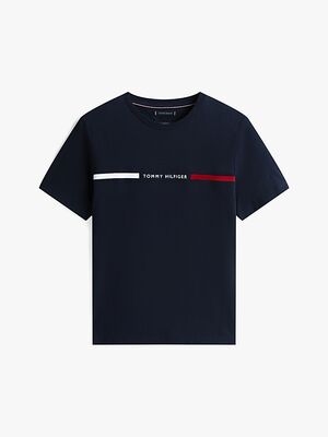 Tommy Hilfiger regular fit tummansininen logo t-paita
