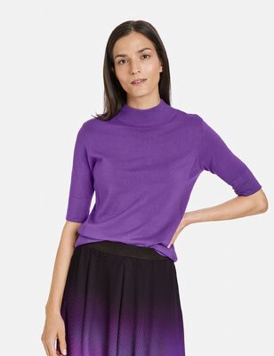 Gerry Weber lila lyhythihainen kilpikonnakaulus poolo