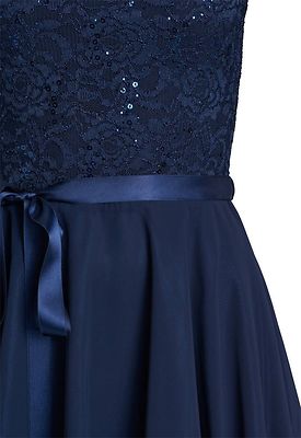 Swing tummansininen juhlamekko