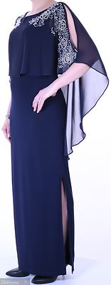 Frank Lyman pitkä tummansininen juhlamekko