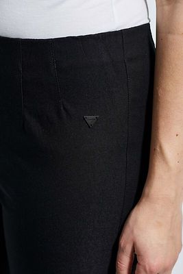 Laurien Straight mustat housut korkealla kuminauha vyötäröllä