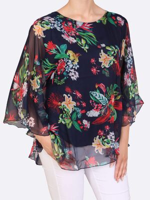 Fahion Lea H kukallinen sifonkipusero