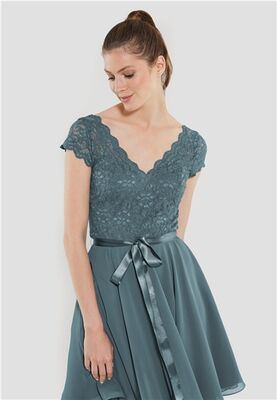 Swing petroolin sävyinen kellohelma mekko