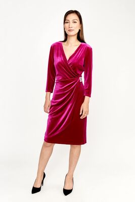 Frank Lyman fuksian sävyinen samettimekko