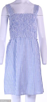 Lea H vaaleansininen raidallinen mekko