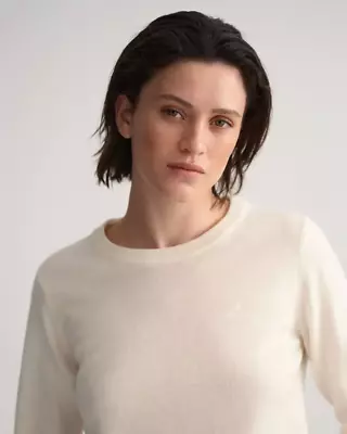 Gant luonnonvalkoinen villaneule