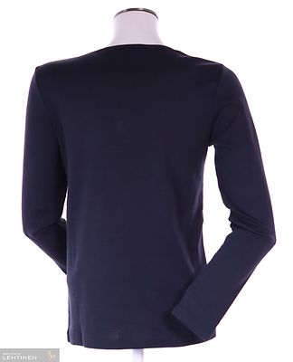 Signaturen tummansininen pitkähihainen paita pyöreällä pääntiellä