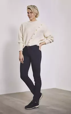 Parami celine asky tummansiniset kapealinjaiset housut