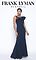 Tummansininen pitkä merenneitolinjainen juhlamekko Frank Lymanilta.