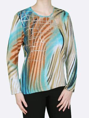 Lea H raikas kirjava neulepusero