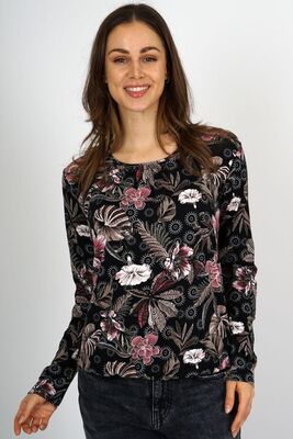 M.X.O pitkähihainen kuviollinen trikoopusero