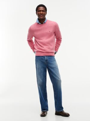 Tommy Hilfiger vaaleanpunainen villaneulepusero