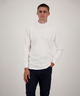 Ragman valkoinen puuvillatrikoo poolopaita