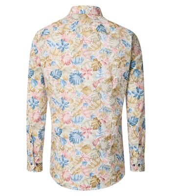 Venti modern fit kuviollinen pitkähihainen kauluspaita