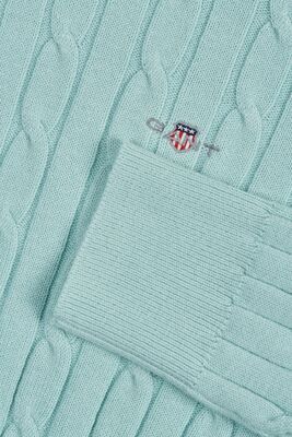 Gant vaaleanvihreä palmikkoneule poolo