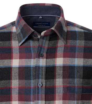 Casamoda viininpunasävyinen casual fit kauluspaita